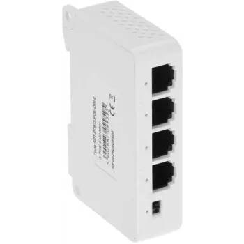DELTA SPT-POE/3-POE-DIN-E 4-portový DIN lištový PoE switch/extender, 3x PoE výstup 30W, 10/100 Mbps, neupravovaný, -40 až 75°C