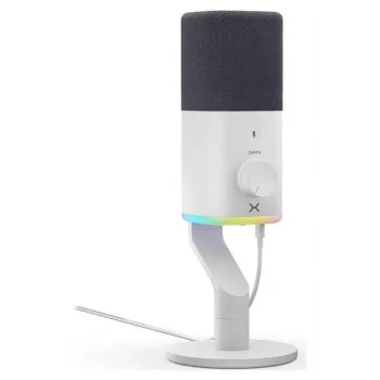 Krux Qube XLR/USB kondenzátorový mikrofón biely