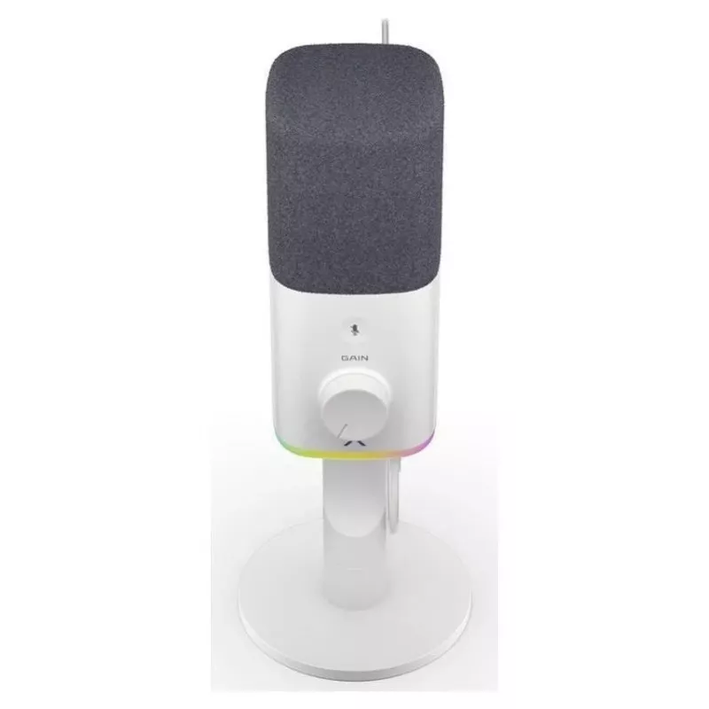 Krux Qube XLR/USB kondenzátorový mikrofón biely