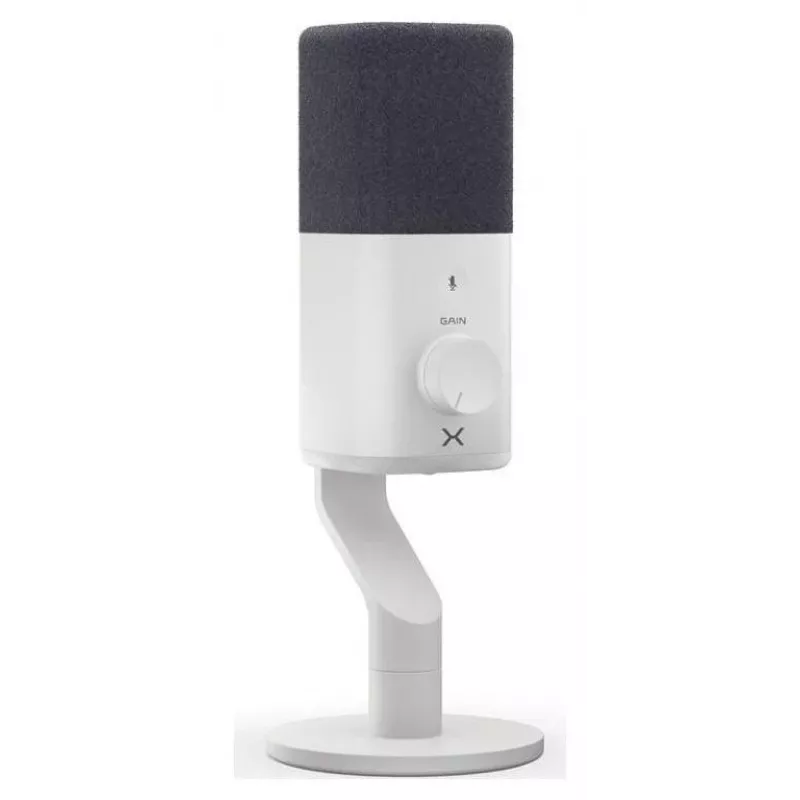 Krux Qube XLR/USB kondenzátorový mikrofón biely