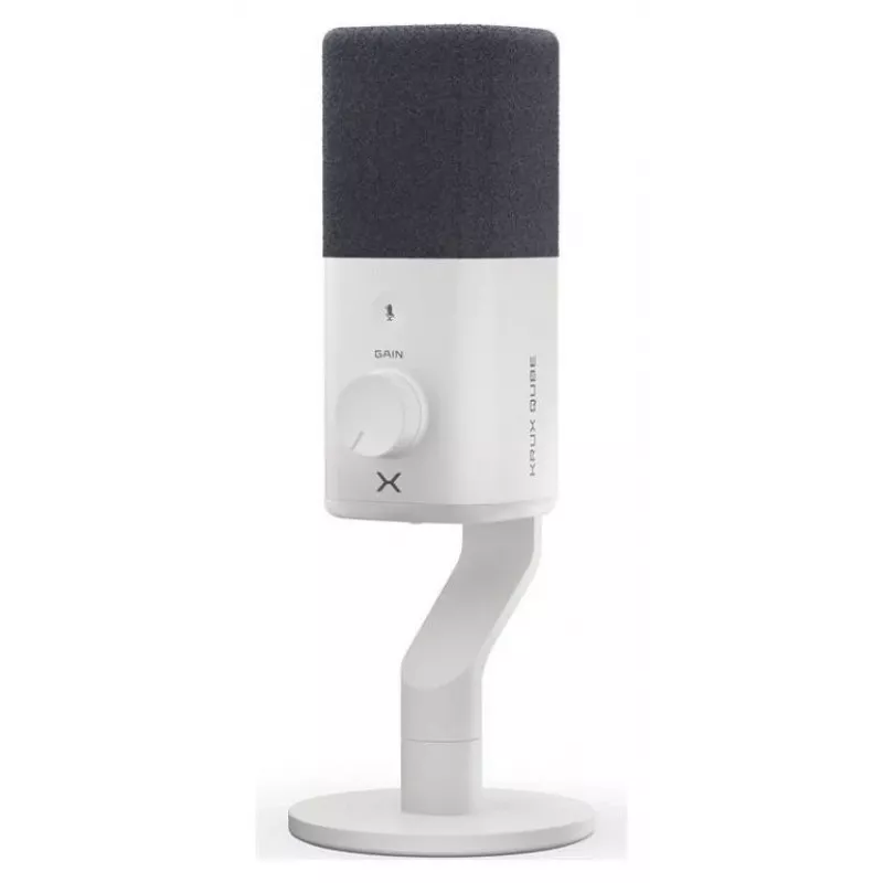 Krux Qube XLR/USB kondenzátorový mikrofón biely