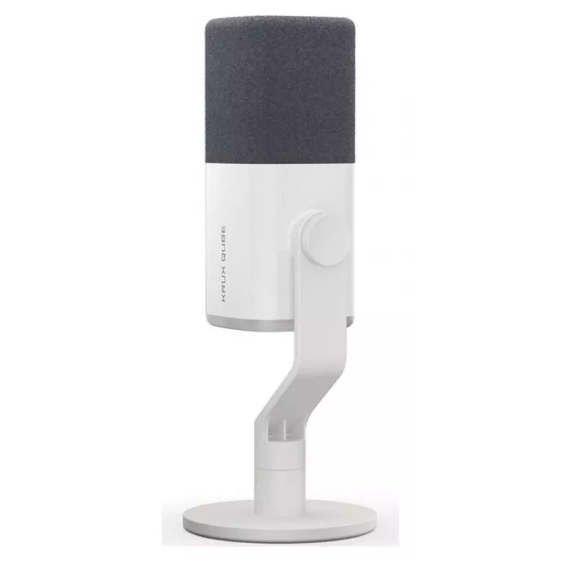 Krux Qube XLR/USB kondenzátorový mikrofón biely