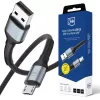 3mk Hyper Cable N-SERIES USB-A na Micro 3m QC 3.0 5V/2A 10W čierna