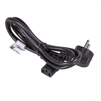Akyga AK-PC-02A uhlový napájací kábel, CEE 7/7 na IEC C13 90°, 1,5 m, čierny