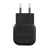 Qoltec 12W 5V 2.4A USB + USB-C nástenná nabíjačka