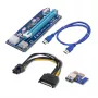 Qoltec Riser PCI-E ver. 007C USB 3.0 PCIe x1 na x16 extender s 60cm káblom, 4 pevné kondenzátory, 6-Pin/SATA/Molex napájanie, LED indikátor