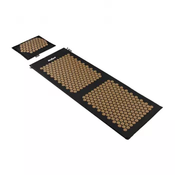 REBEL RBA-6013-GL ECO akupresúrna podložka s vankúšom, 130x50 cm, XXL, zlaté hroty