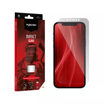 MYSCREEN PROTECTOR MS ImpactGLASS hybridné sklo ochrana displeja pre iPhone 12/12 Pro 6,1 palca čierna Anti-Shock 8H