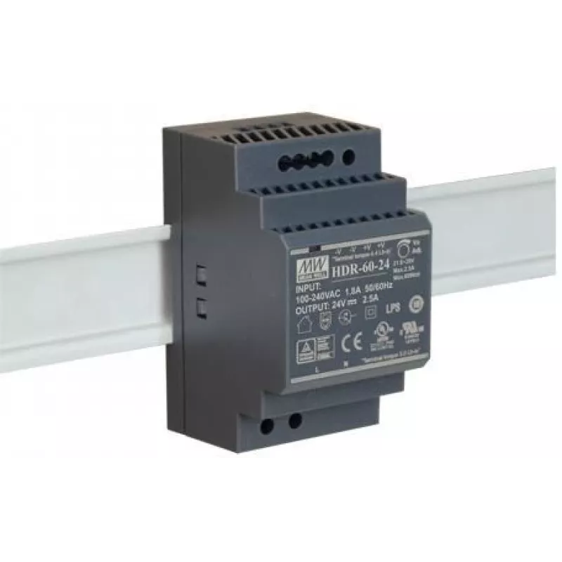 PULSAR DIN-lištový napájací zdroj Mean Well HDR-60-24 24V/60W/2,5A