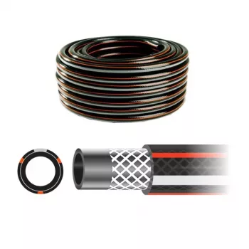 AWTOOLS AW70343 50 m 3/4 palca 3-vrstvová vystužená flexibilná PVC záhradná hadica, zelená, pracovný tlak 8 bar, UV a proti riasam odolná