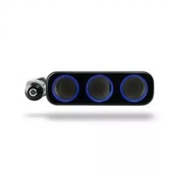 Xblitz R3 3-násobný rozdeľovač auto zásuviek s 2 USB portami, 12V/24V, 120W, 70cm kábel, čierna
