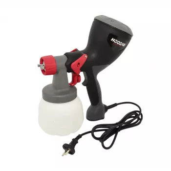 HOOZAR HVLP elektrická striekacia pištoľ na farbu 600W s 800ml nádobou, 3 vzory striekania, regulácia prietoku