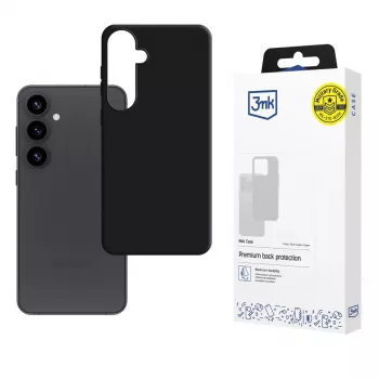 3mk Matt Case Samsung Galaxy S25 – tenké TPU puzdro na zadnú stranu s ochranou proti pádu Absorber125™, matný čierny povrch proti odtlačkom prstov