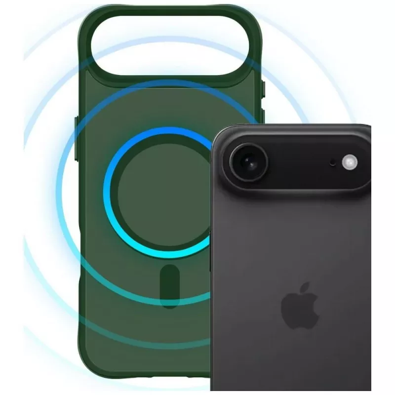 3MK Smoke MagCase pre Apple iPhone Air - zelené priesvitné MagSafe puzdro na zadnú stranu