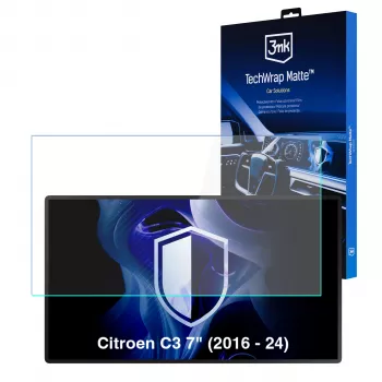 3MK PROTECTION Citroen C3 (2016-2024) TechWrap matná ochranná fólia displeja pre stredný displej