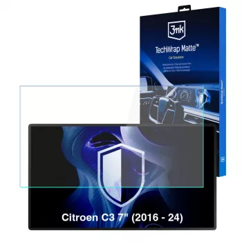 3MK PROTECTION Citroen C3 (2016-2024) TechWrap matná ochranná fólia displeja pre stredný displej