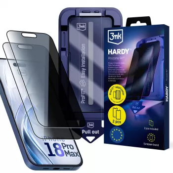 3mk Hardy Privzone 9H ochranná fólia súkromia displeja pre Apple iPhone 18 Pro Max