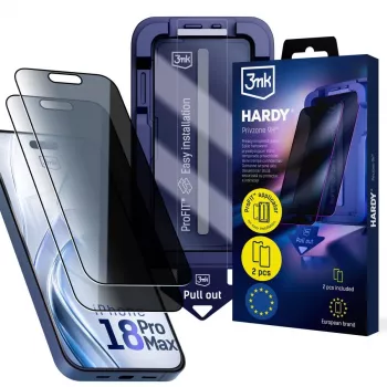 3mk Hardy Privzone 9H ochranná fólia súkromia displeja pre Apple iPhone 18 Pro Max
