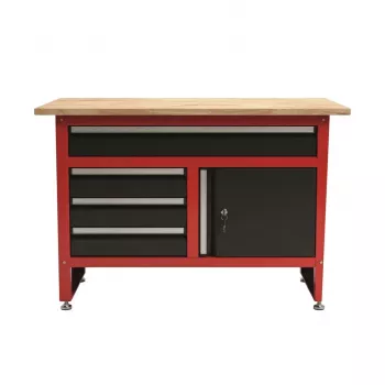 AWTOOLS pracovný stôl so 4 zásuvkami 120x60x85 cm sivý/modrý