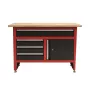 AWTOOLS pracovný stôl so 4 zásuvkami 120x60x85 cm sivý/modrý