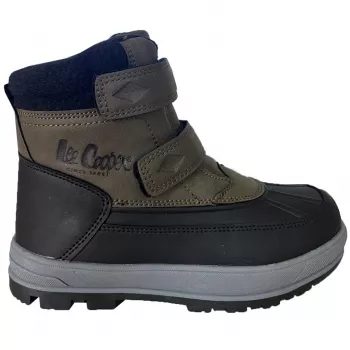 Lee Cooper detské unisex khaki tenisky na suchý zips LCJ-23-01-2058K veľkosť EU 29