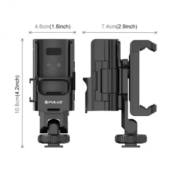 PULUZ rozširujúci rámový držiak pre DJI Osmo Pocket 3 so závitom 1/4 palca a držiakom na telefón (PU726B)