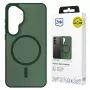 3MK Smoke MagCase pre Samsung Galaxy S25 - zelené priesvitné MagSafe puzdro na zadnú stranu
