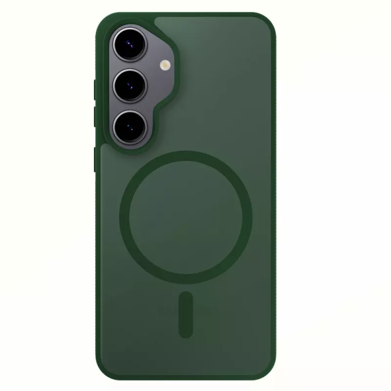 3MK Smoke MagCase pre Samsung Galaxy S25 - zelené priesvitné MagSafe puzdro na zadnú stranu