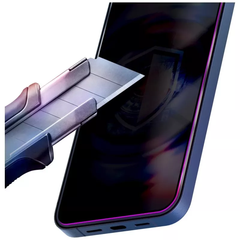 3MK HardGlass MaxPrivacy ochranné sklo z tvrdeného skla s aplikátorom pre Apple iPhone 15 / 16 - čierne