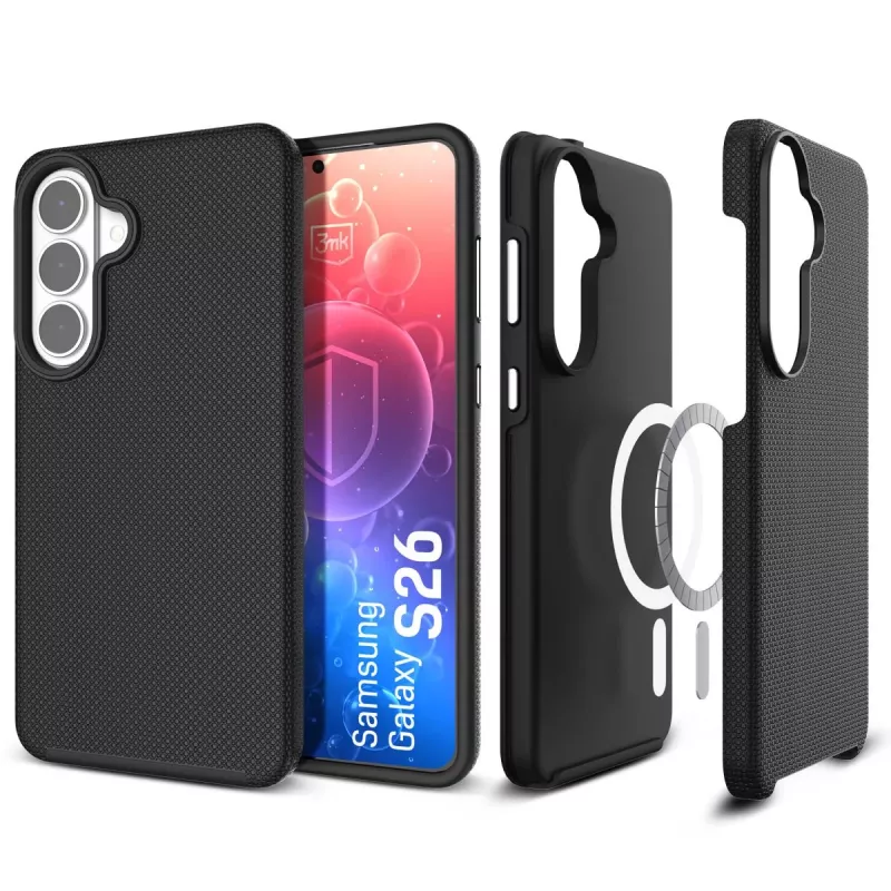 Samsung Galaxy S26 FE 3mk Hardy Shockproof MagCase - transparentné