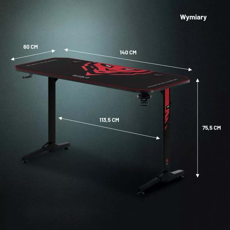Diablo X-Mate 1400 herný stôl 140 cm x 60 cm čierny