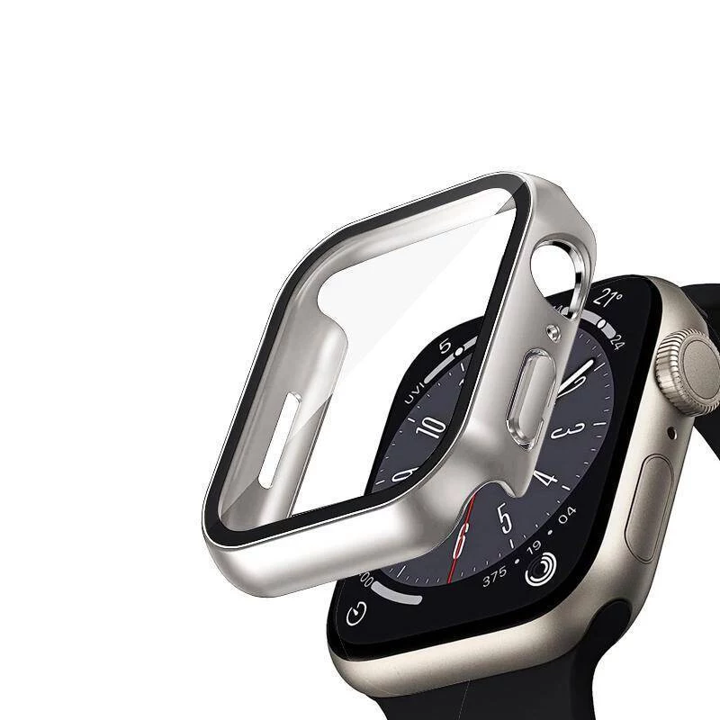Crong Hybrid Watch Case s tvrdeným sklom pre Apple Watch 40mm - Starlight