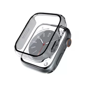 Crong Hybrid Watch Case s tvrdeným sklom pre Apple Watch 40mm - transparentný
