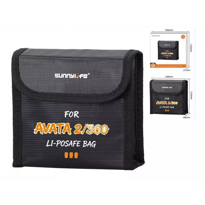 SUNNYLIFE ohňovzdorné úložné puzdro pre 3 batérie DJI Avata 2 / Avata