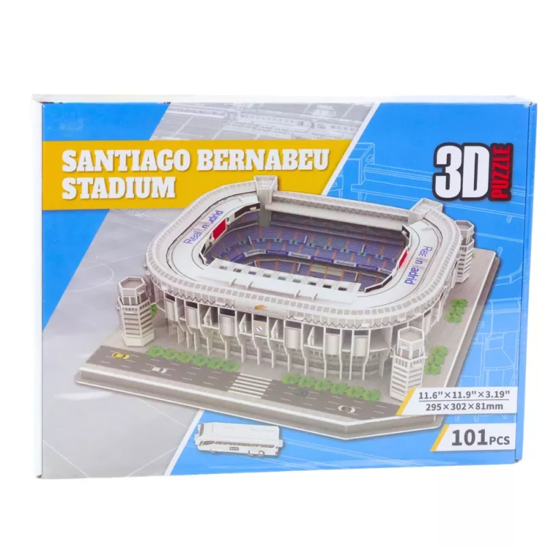 LEAN TOYS 3D puzzle futbalový štadión Santiago Bernabeu Real Madrid 101 dielov