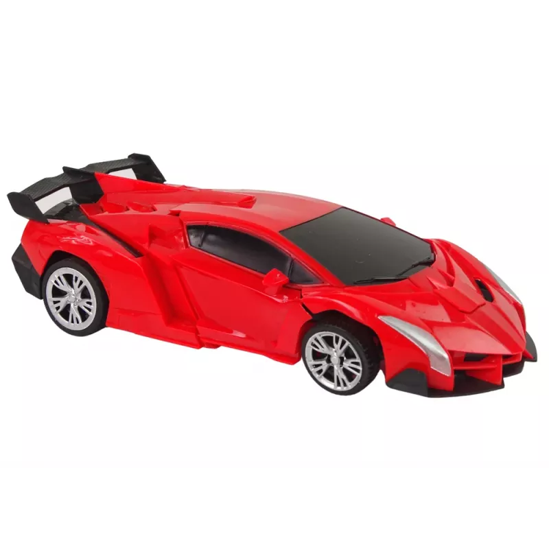 LEAN TOYS Auto-robot 2-in-1 na diaľkové ovládanie RC vozidlo červené