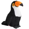 LEAN TOYS plyšový tukan vták plyšová hračka maskot maznáčik biely 30cm