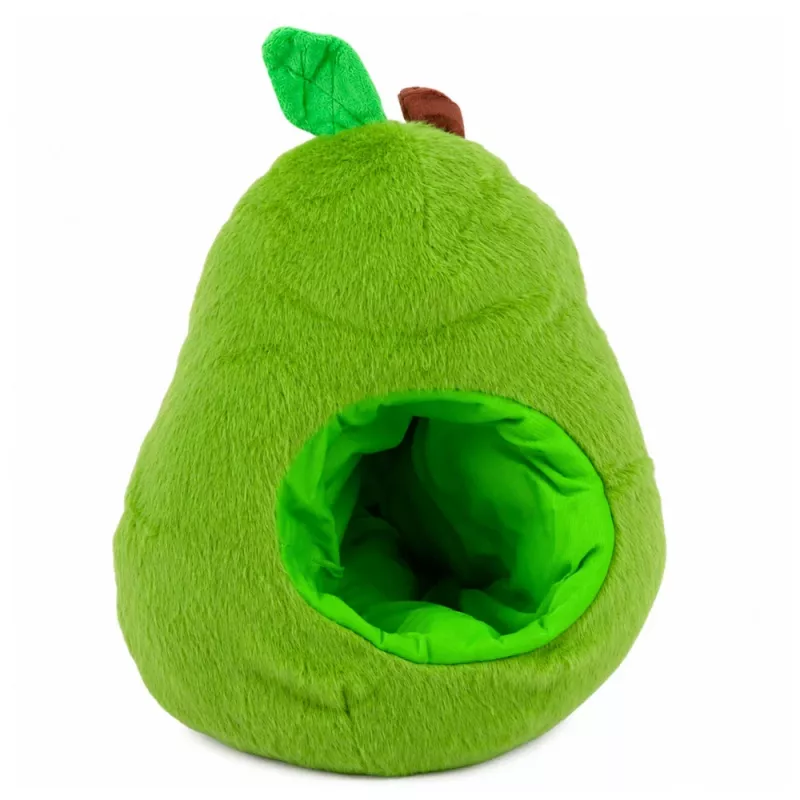LEAN TOYS Zelené avokádo s kapybarou 2-in-1 obojstranná plyšová hračka 35 cm