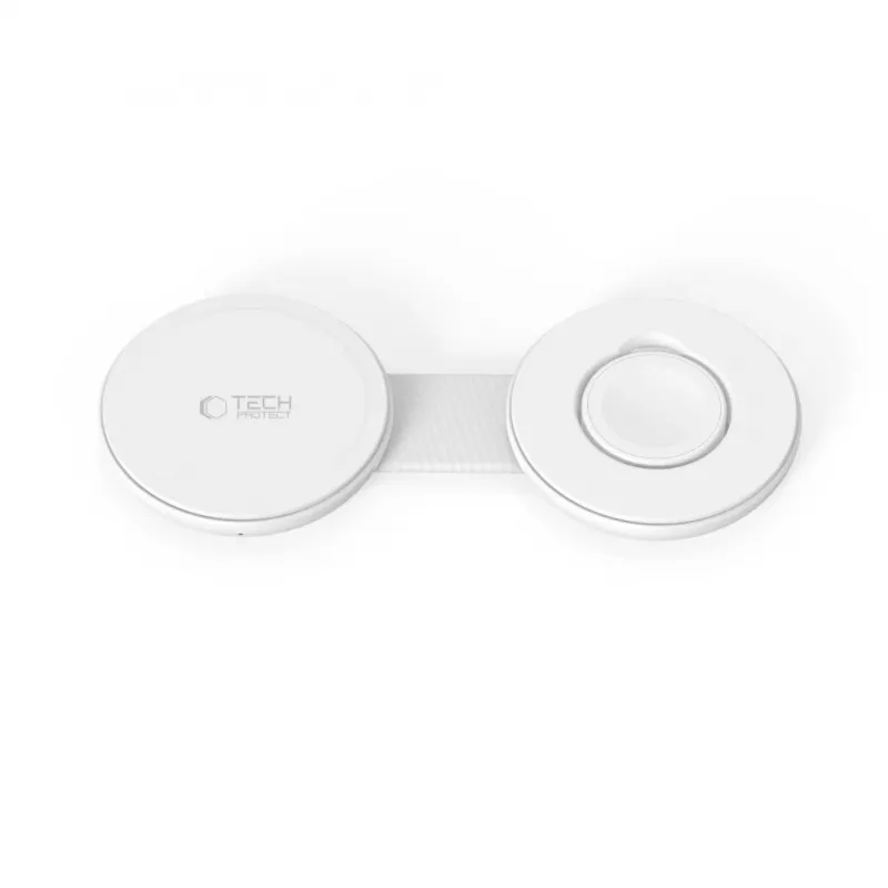 TECH-PROTECT A55 2-in-1 magnetická MagSafe nabíjačka 25W Qi2.2 biela