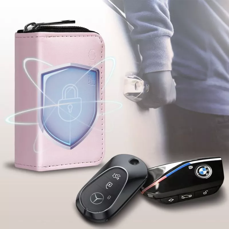 Tech-Protect KLR300 Faraday taška Keyless RFID blokátor signálu puzdro ružové
