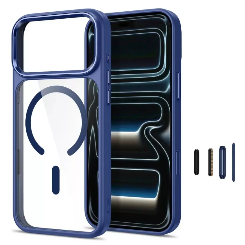 Tech-Protect Magmat MagSafe priehľadné puzdro pre iPhone 17 Pro Max / 18 Pro Max - Deep Blue