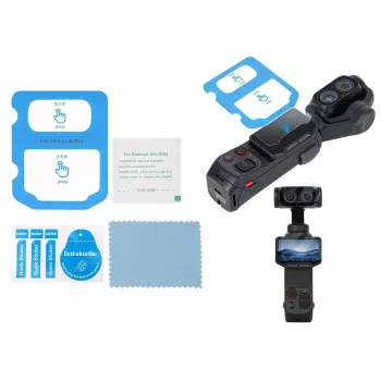 SUNNYLIFE 9H sada tvrdeného skla na ochranu displeja a objektívu pre Insta360 Luna Ultra s AR vrstvou, 2.5D hranami a montážnym príslušenstvom