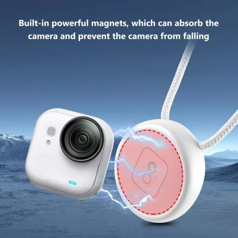 PULUZ PU1205W Magnetický držiak na krk so šnúrkou pre Insta360 GO Ultra, biely