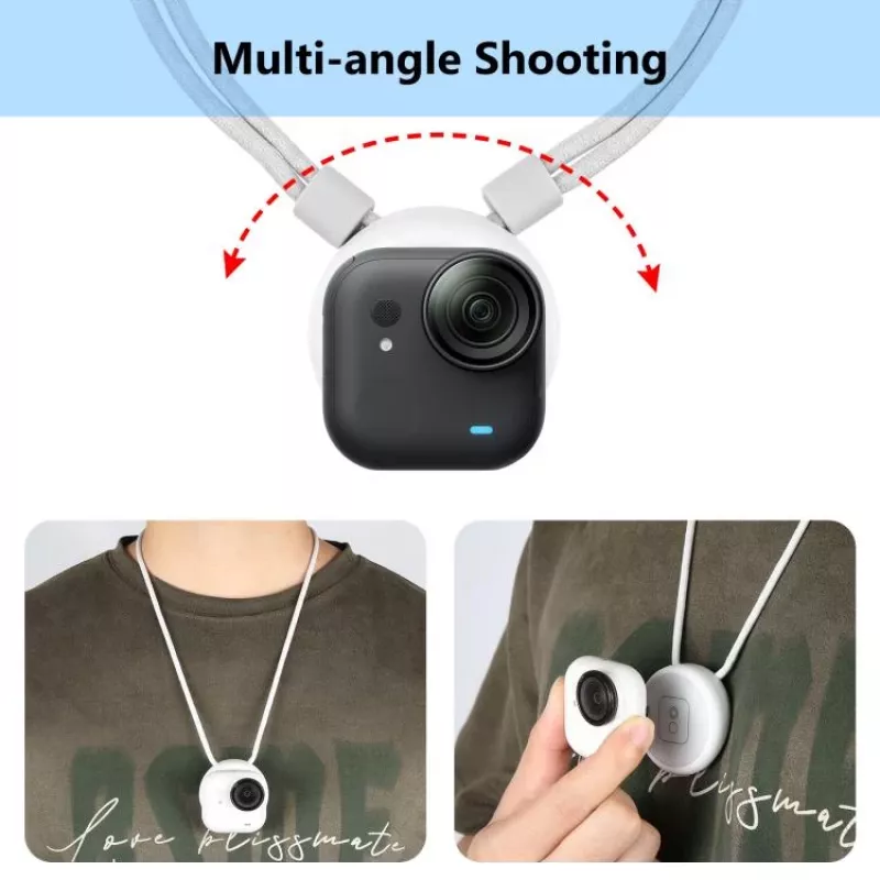 PULUZ PU1205W Magnetický držiak na krk so šnúrkou pre Insta360 GO Ultra, biely