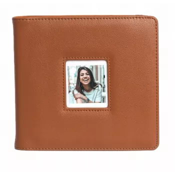 LOVEINSTANT fotoalbum pre Polaroid Go, 36 listov, 288 fotografií, hnedá PU koža