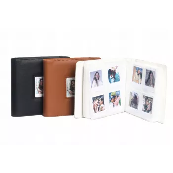 LOVEINSTANT fotoalbum pre Polaroid Go, 36 listov, 288 fotografií, hnedá PU koža