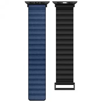 Beline Magnetic Pro náramok pre Apple Watch 38/40/41mm čierna/modrá