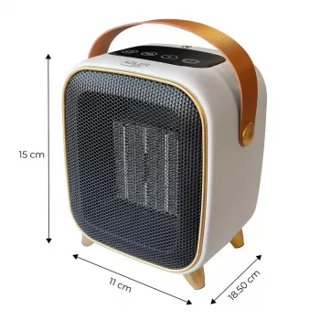 Adler AD 7762 keramický PTC teplovzdušný ventilátor s diaľkovým ovládačom, 2000W, LED displej, 45° oscilácia, 12h časovač, ochrana proti prehriatiu a prevráteniu, čierny