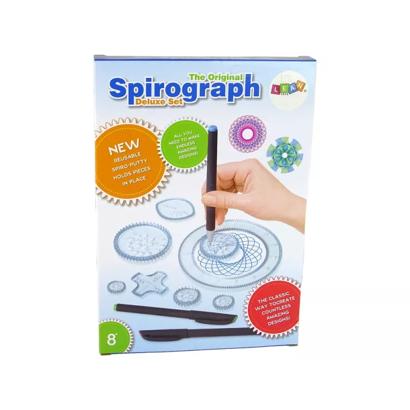 LEAN TOYS Spirograph vzdelávacia hračka – geometrická kresliaca súprava pre deti od 6 rokov