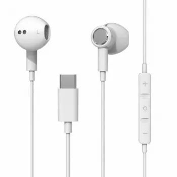Beline USB-C in-ear slúchadlá s mikrofónom a ovládaním, biela